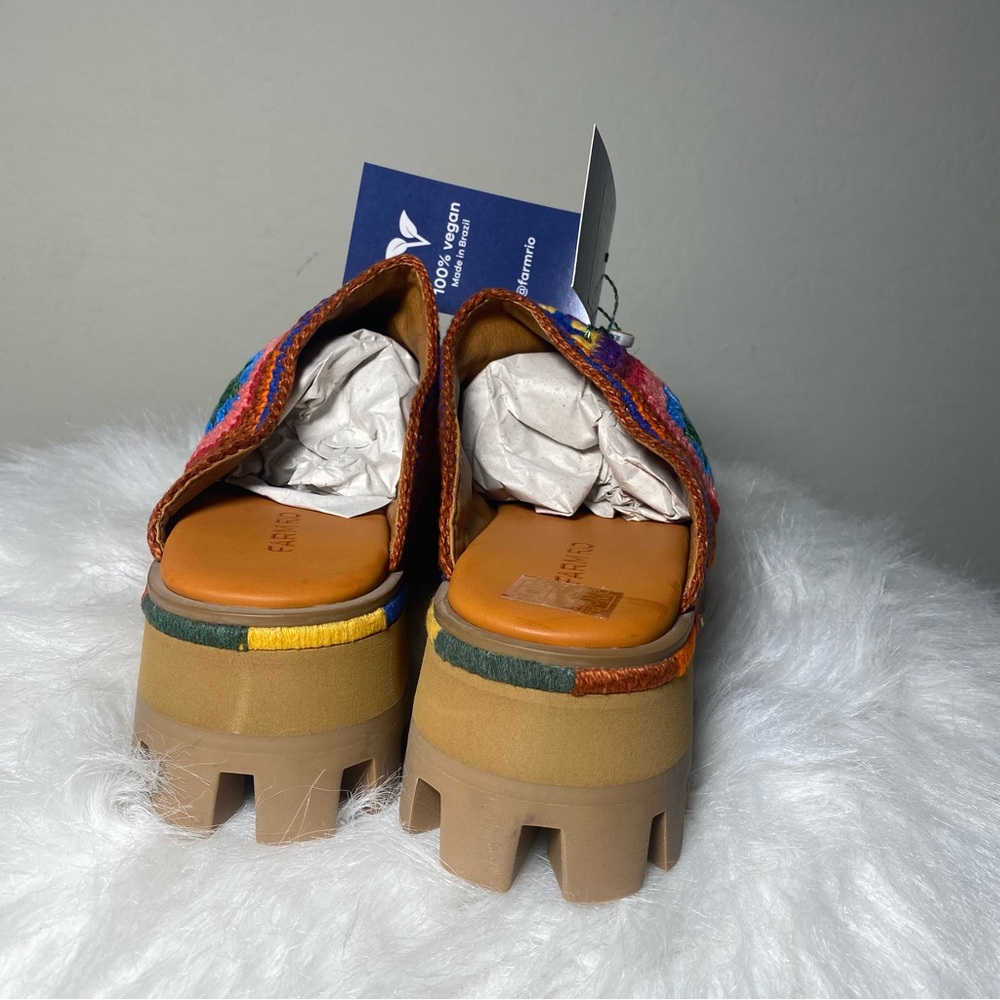 FARM Rio Multicolor Crochet Clogs Sz 10 NWB - Picture 4 of 11